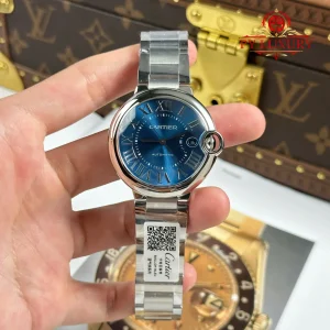 Cartier Ballon Bleu De Cartier Acciaio Quadrante Blu Replica Migliore AF 40mm Orologio