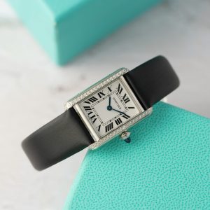 Cartier Tank Must W4TA0031 Modello Piccolo Donna Replica con Diamanti sulla Lunetta 29,5 mm x 22 mm Orologio