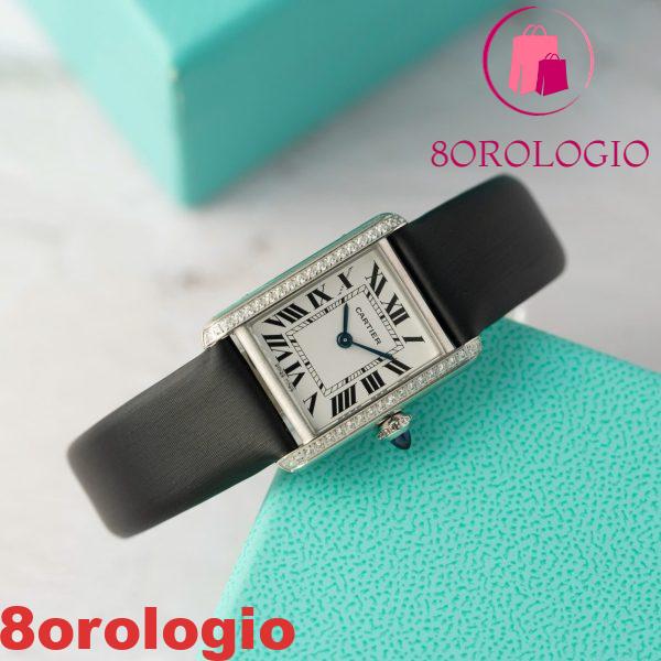 Cartier Tank Must W4TA0031 Modello Piccolo Donna Replica con Diamanti sulla Lunetta 29,5 mm x 22 mm Orologio - immagine 2