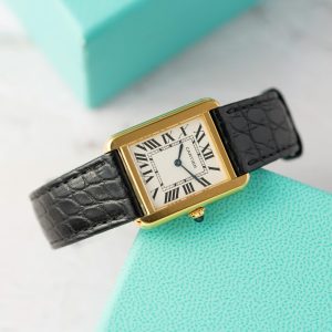Cartier Tank Solo W5200002 Oro Giallo Modello Piccolo Donna Pelle Replica 31 X 24mm Orologio