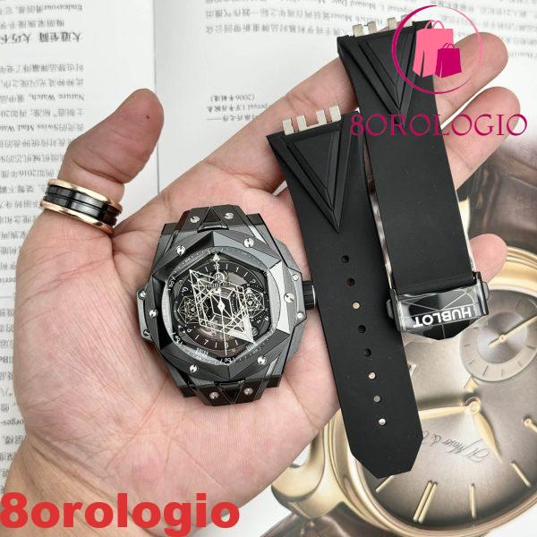 Hublot Big Bang Sang Bleu II Black Ceramic Quadrante Nero Migliore Replica 45mm Orologio