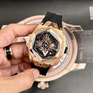 Hublot Big Bang Sang Bleu II King Gold Quadrante Nero Migliore Replica BBF 45mm Orologio