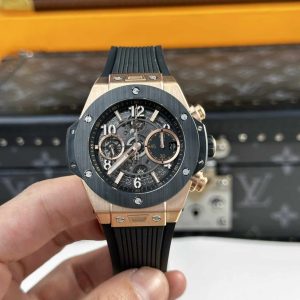Hublot Big Bang Unico King Gold Ceramica Nera Migliore Replica 42mm Orologio