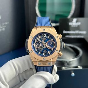 Hublot Big Bang Unico King Gold Quadrante Blu Migliore Replica BBF 42mm Orologio