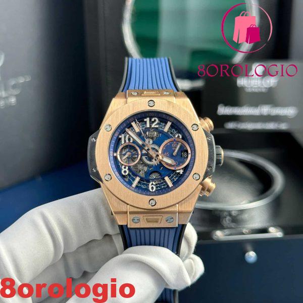 Hublot Big Bang Unico King Gold Quadrante Blu Migliore Replica BBF 42mm Orologio