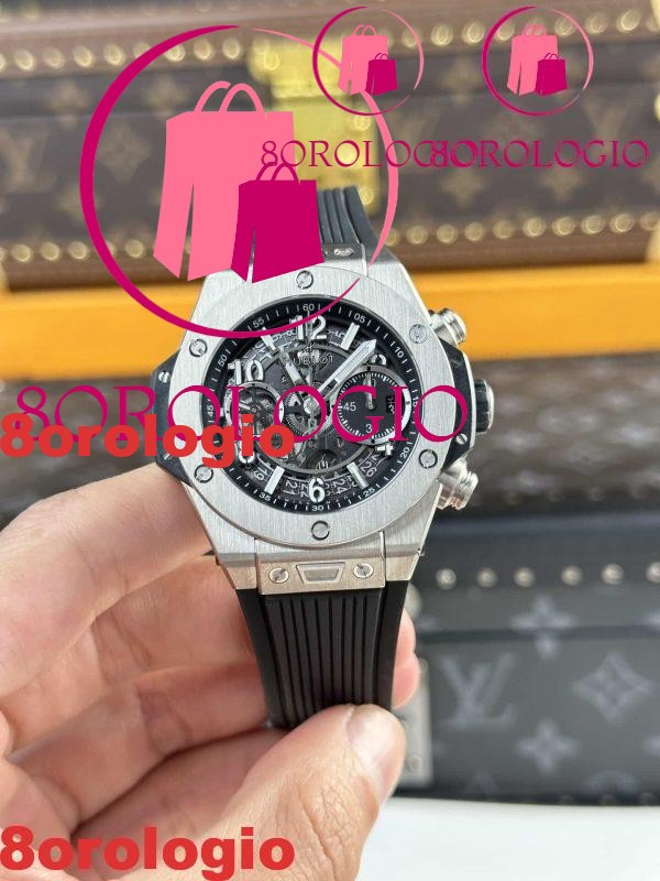 Hublot Big Bang Unico Quadrante Nero in Titanio Migliore Replica BBF 42mm Orologio - immagine 4