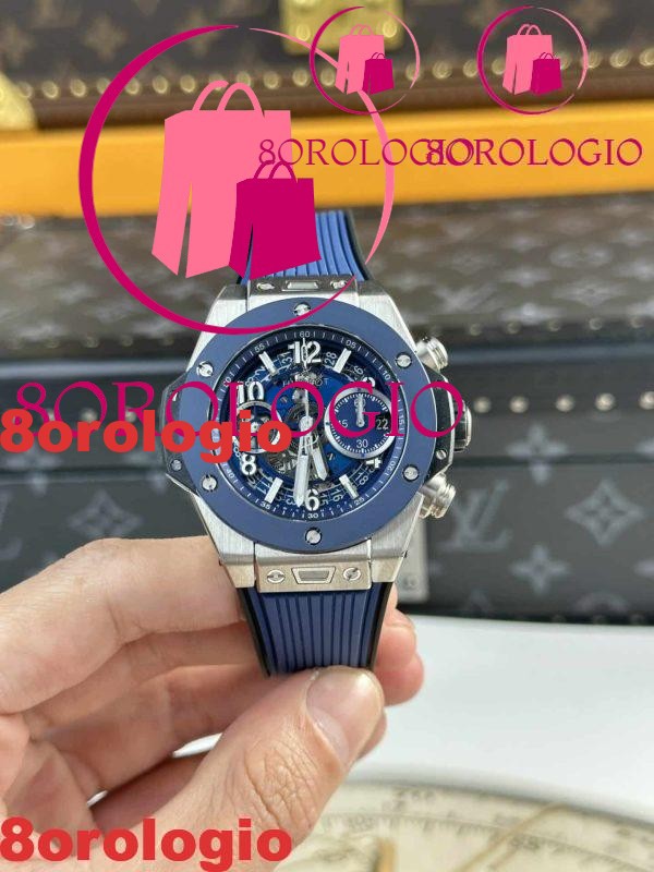 Hublot Big Bang Unico Titanium Blue Ceramic Replica Super Clone 42mm Orologio