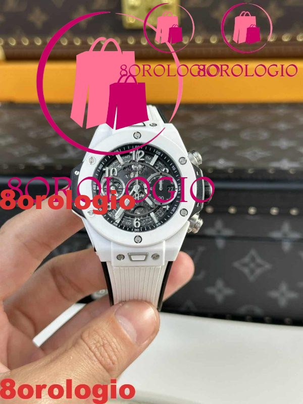 Hublot Big Bang Unico Ceramica Bianca Migliore Replica BBF 42mm Orologio