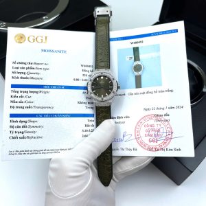 Hublot Classic Fusion Green Titanium Pavé Replica Moissanite al Quarzo 33mm Orologio