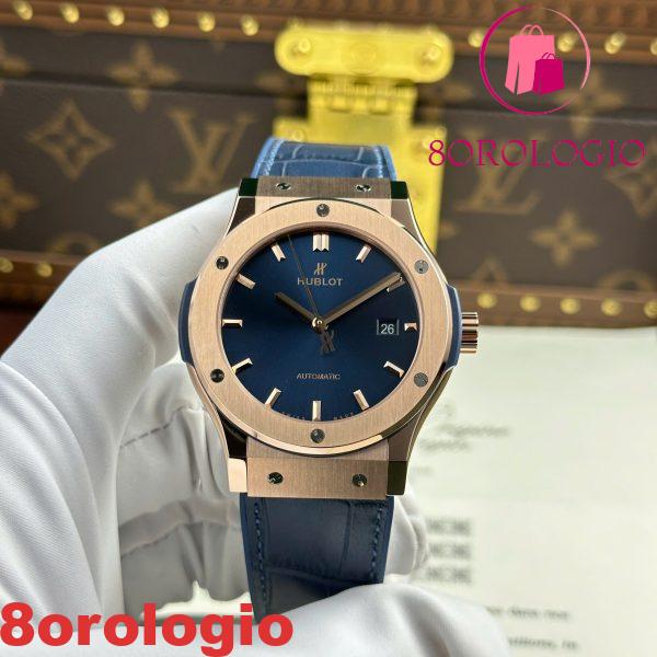 Hublot Classic Fusion King Gold Quadrante Blu Miglior Replica JJF 42mm Orologio - immagine 3