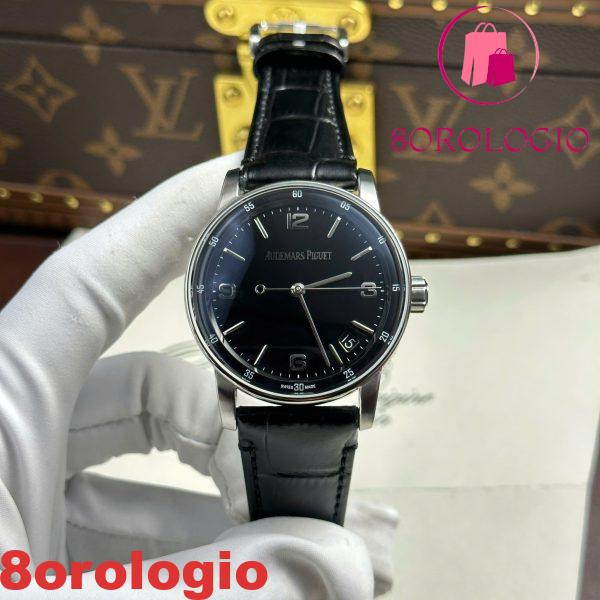 Audemars Piguet Code 11.59 15210BC Quadrante Nero Cinturino in Pelle 1:1 Migliore Replica APSF 41mm Orologio