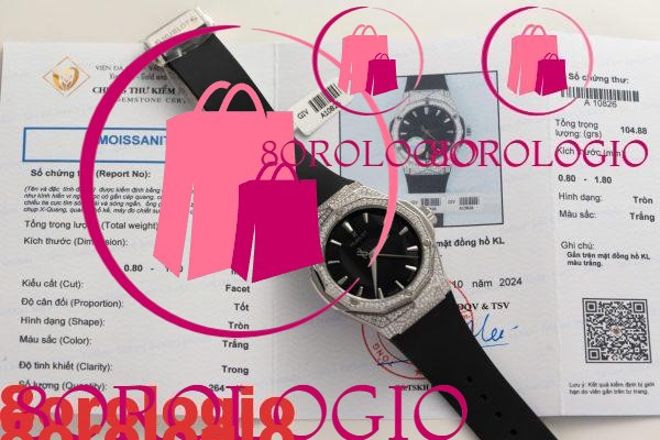 Hublot Classic Fusion Orlinski Titanium Pavé Quadrante Nero Replica Personalizzata con Moissanite Completa 1:1 40mm Orologio