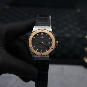 Hublot Classic Fusion Titanium King Gold Quadrante Nero Migliore Replica 42mm Orologio