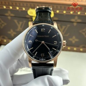 Audemars Piguet Code 11.59 Automatic 15210OR Quadrante Nero Cinturino in Pelle 1:1 Miglior Replica APSF 41mm Orologio