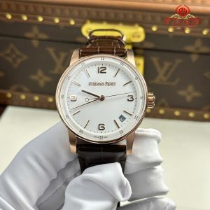 Replica Audemars Piguet Code 11.59 Automatic 15210OR Quadrante Bianco Cinturino in Pelle 1:1 Migliore APSF 41mm Orologio