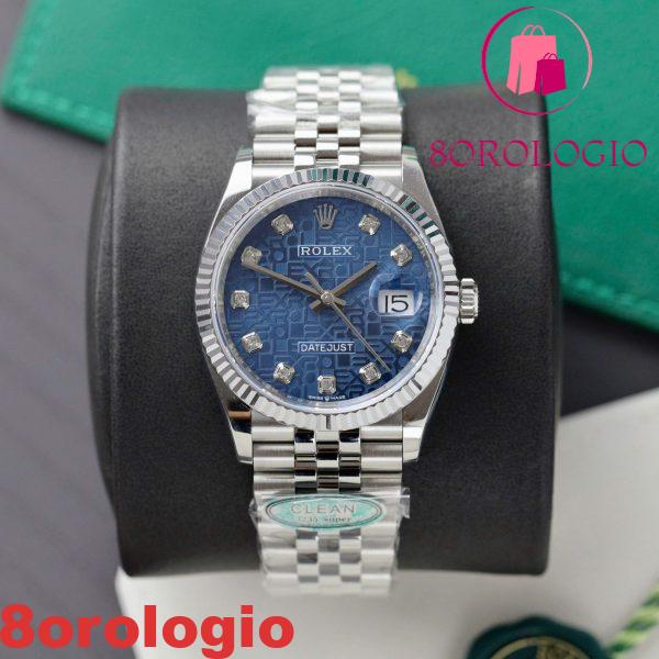 Replica Rolex Datejust 116234-0123 Quadrante Blu Computer Jubilee 1:1 Clean Factory 36mm Orologio - immagine 4