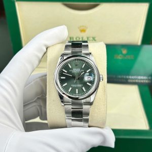 Replica Rolex Datejust 126200-0024 Quadrante Verde Menta Lunetta Liscia Bracciale Oyster VSF Miglior Replica 36mm Orologio