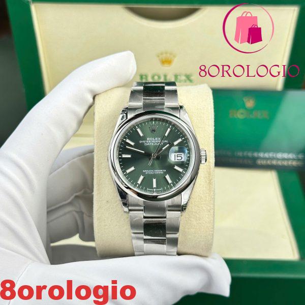 Replica Rolex Datejust 126200-0024 Quadrante Verde Menta Lunetta Liscia Bracciale Oyster VSF Miglior Replica 36mm Orologio