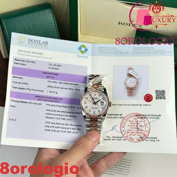 Replica Rolex Datejust 126231-0021 Bicolore Quadrante MOP Oro 10K Migliore Replica 36mm Orologio