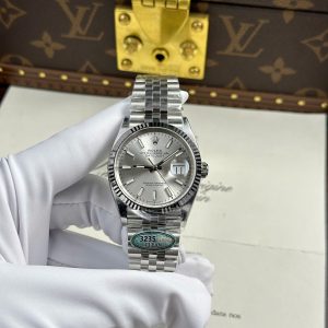 Rolex Datejust 126234 Quadrante Argentato Luminosa Bracciale Jubilee 1:1 Migliore Replica Clean Factory 36mm Orologio
