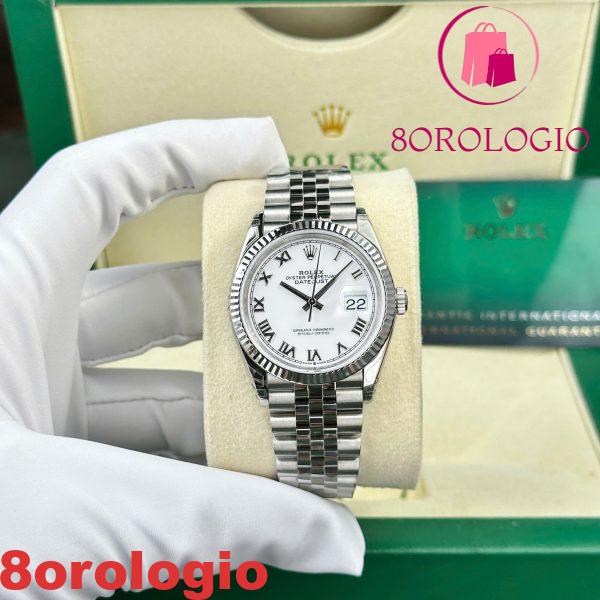 Replica Rolex Datejust 126234-0025 Quadrante Bianco con Indici Romani Jubilee 1:1 VSF 36mm Orologio - immagine 3
