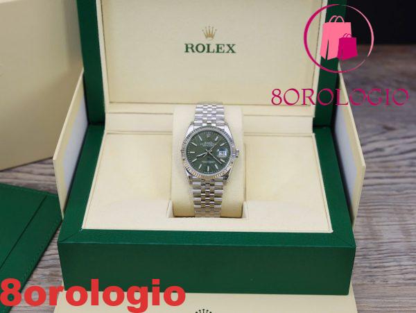 Rolex Datejust 126234-0047 Quadrante Luminoso Verde Palma Replica VSF 36mm Jubilee Migliore Orologio - immagine 3