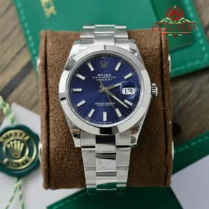 Rolex Datejust 126300 Quadrante Blu Lunetta Liscia Bracciale Oyster 1:1 Migliore Replica VSF 41mm Orologio