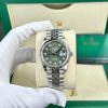 Replica Rolex Datejust 126234-0055 Quadrante Motivo Foglie di Palma Verde Oliva con Diamanti Jubilee VSF 36mm Orologio