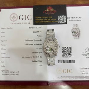 Rolex Datejust 126300 Bust Down Iced Out Diamanti di Moissanite Quadrante Monopoly Miglior Replica 41mm Orologio