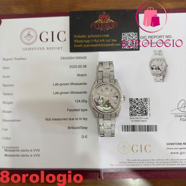 Rolex Datejust 126300 Bust Down Iced Out Diamanti di Moissanite Quadrante Monopoly Miglior Replica 41mm Orologio