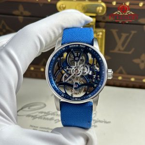 Audemars Piguet Code 11.59 Tourbillon Openworked 26600NB Cinturino in Tessuto Blu Elettrico 1:1 Migliore Replica APPF 41mm Orologio