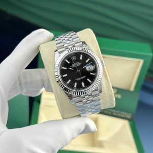 Rolex Datejust 126334 Quadrante Nero Luminoso Bracciale Jubilee Migliore Replica VSF 41mm Orologio