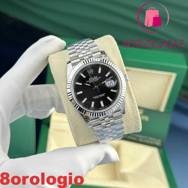 Rolex Datejust 126334 Quadrante Nero Luminoso Bracciale Jubilee Migliore Replica VSF 41mm Orologio - immagine 3