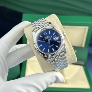 Rolex Datejust 126334 Quadrante Blu Luminosa Ghiera Scanalata Jubilee Miglior Replica VSF 41mm Orologio
