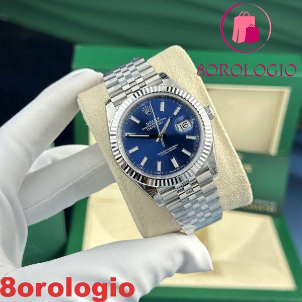 Rolex Datejust 126334 Quadrante Blu Luminosa Ghiera Scanalata Jubilee Miglior Replica VSF 41mm Orologio - immagine 3