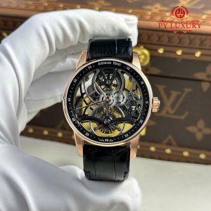 Audemars Piguet Code 11.59 Tourbillon Openworked 26600OR Oro Rosa Cinturino in Pelle 1:1 Migliore Replica APPF 41mm Orologio