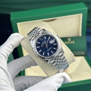 Replica Rolex Datejust 126334 Blue Motif Dial Jubilee Super Clone VSF 41mm Orologio