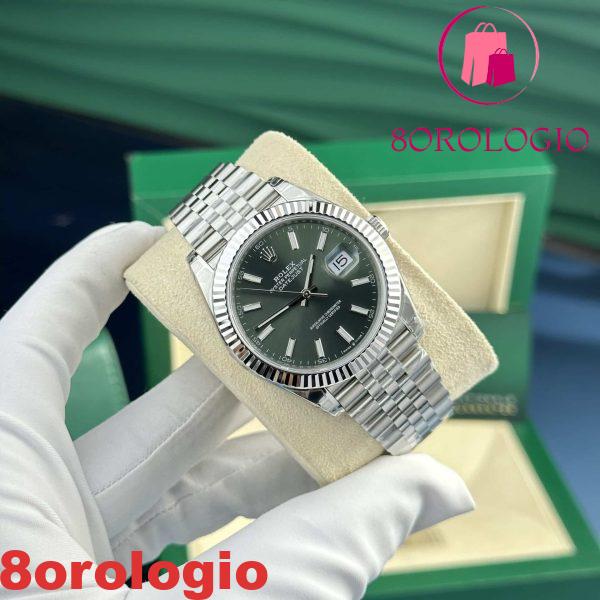 Rolex Datejust 126334 Quadrante Verde Menta Luminous Replica Migliore VSF 41mm Lunetta Godronata Jubilee Orologio