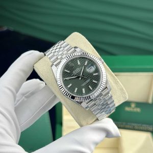 Replica di Alta Qualità Rolex Datejust 126334 Quadrante Motivo Zigrinato Verde Menta Jubilee VSF 41mm Orologio