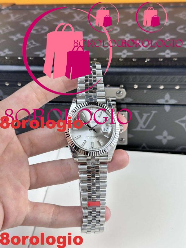 Replica di alta qualità Rolex Datejust 126334 Quadrante Argento Indici Luminosi Bracciale Jubilee VSF 41mm Orologio - immagine 5