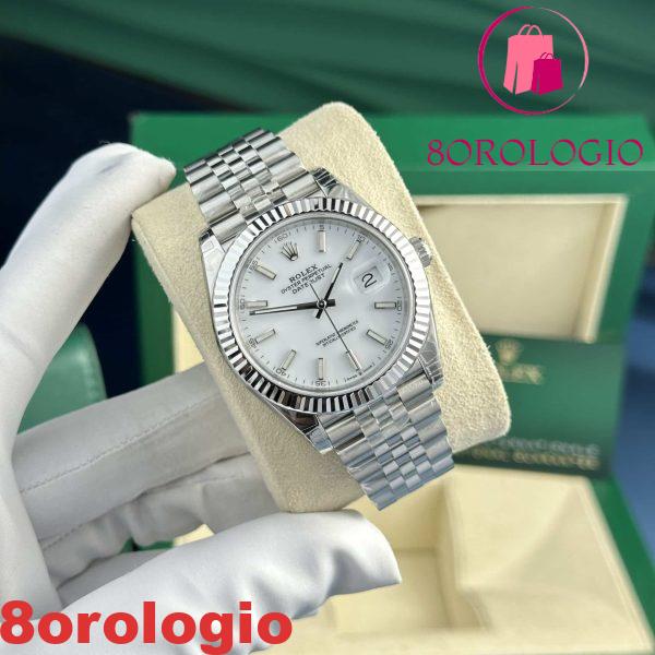 Rolex Datejust 126334 Quadrante Bianco Luminoso Jubilee Replica di Migliore Qualità VSF 41mm Orologio
