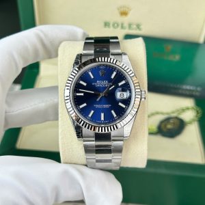 Rolex Datejust 126334-0001 Quadrante Luminoso Blu Brillante Bracciale Oyster Replica VSF 1:1 41mm Orologio