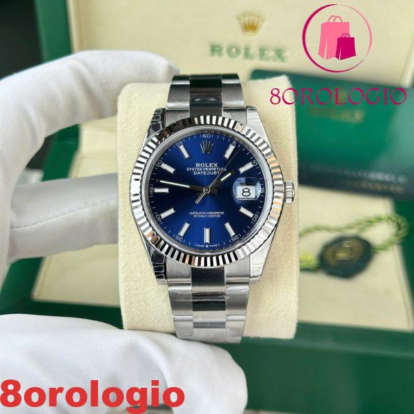 Rolex Datejust 126334-0001 Quadrante Luminoso Blu Brillante Bracciale Oyster Replica VSF 1:1 41mm Orologio - immagine 2