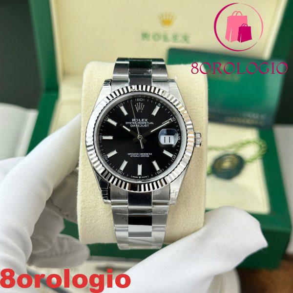 Rolex Datejust 126334-0017 Quadrante Nero Luminoso Bracciale Oyster Migliore Replica VSF 41mm Orologio - immagine 2
