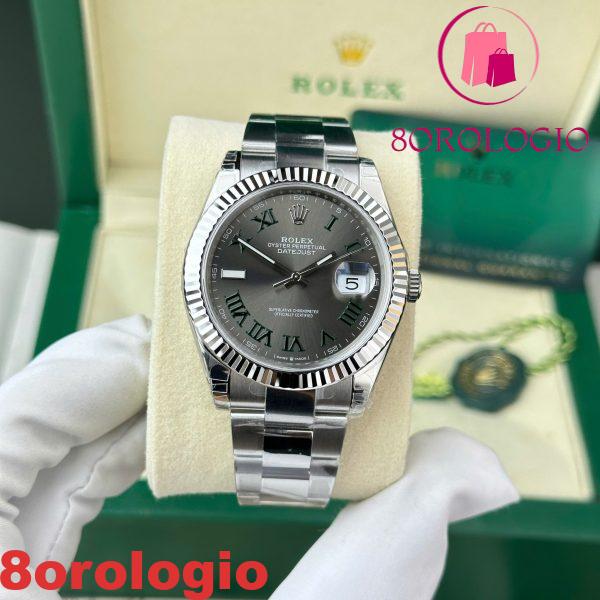 Replica Rolex Datejust 126334-0021 Quadrante Wimbledon Ardesia Bracciale Oyster 1:1 Super Clone VSF 41mm Orologio