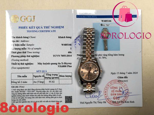 Replica migliore Rolex Datejust 278271 Bicolore Oro 10K Rivestito Quadrante Rosa con Diamanti Jubilee 31mm Orologio