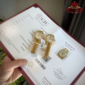 Rolex Datejust 278288PAVEO Quadrante con Farfalle in Madreperla 31mm con Ghiera in Oro 18K e Moissanite Migliore Replica Orologio
