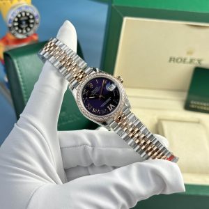 Replica Rolex Datejust 278381RBR-0020 Bicolore Quadrante Viola Romani Ghiera Diamanti Jubilee 31mm Orologio