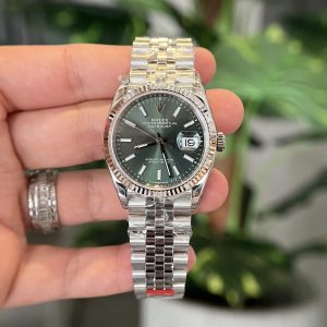 Rolex Datejust 36 126234-0051 Quadrante Verde Menta Luminoso Jubilee Replica di Alta Qualità VS Factory. Orologio