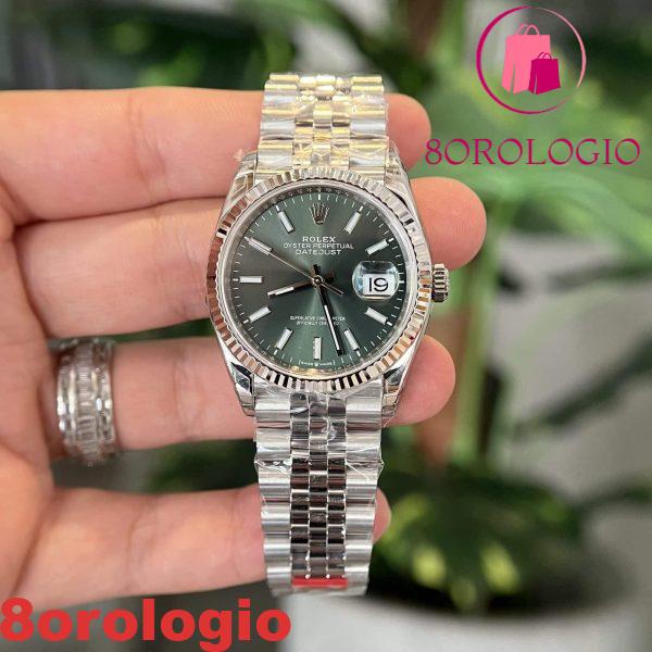 Rolex Datejust 36 126234-0051 Quadrante Verde Menta Luminoso Jubilee Replica di Alta Qualità VS Factory. Orologio - immagine 2
